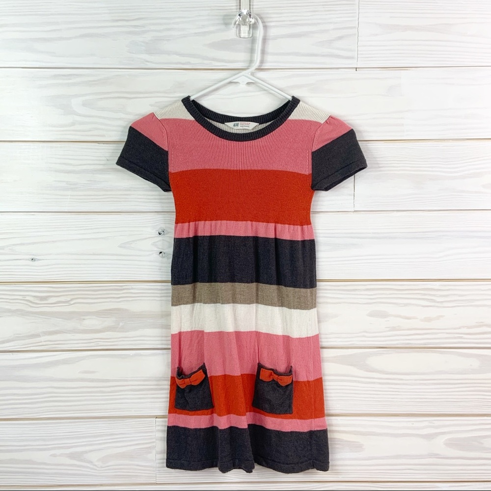 H&M Size 6-8 Multicolored Short Sleeve Dress